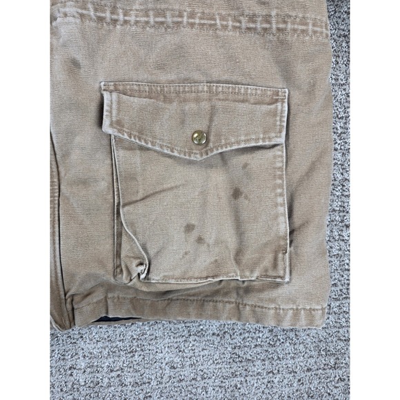 Carhartt Mens Large Sandstone Rancher Coat Work Chore Barn Jacket Canvas Brown - Picture 8 of 16
